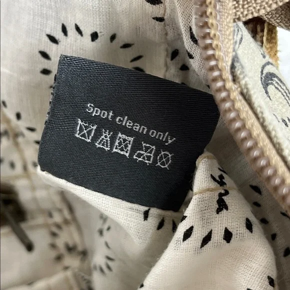 MYRA DOYAN FLORAL CANVAS AND LEATHER ACCENT CROSSBODY BUCKET BAG NWT - Picture 11 of 16